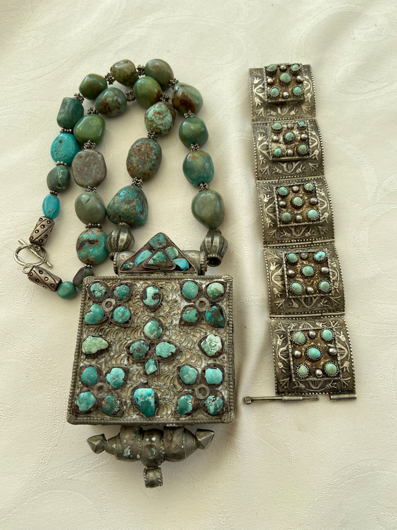 Artisan Necklace of Vintage Italian Resin Beads, Unusual and Beautiful